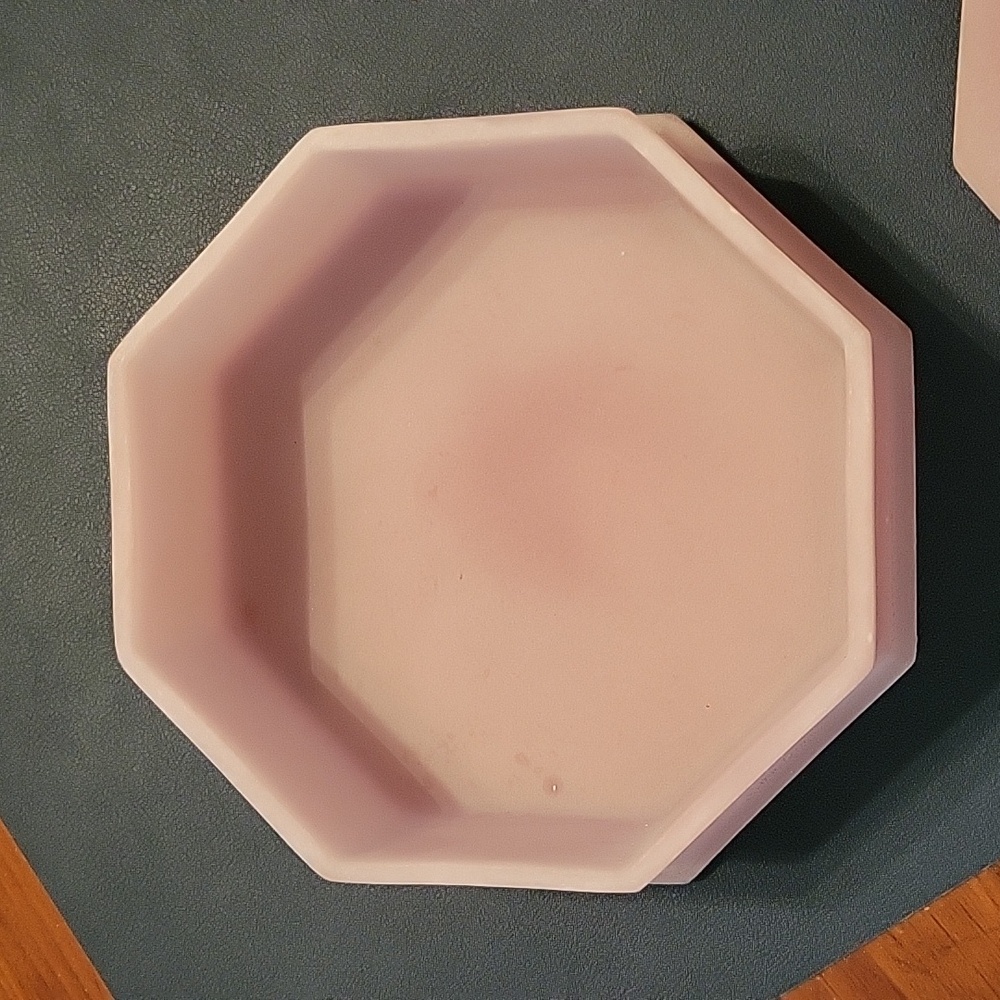 Pink Roses Soapstone Octagon Trinket Box - Picture 4 of 6